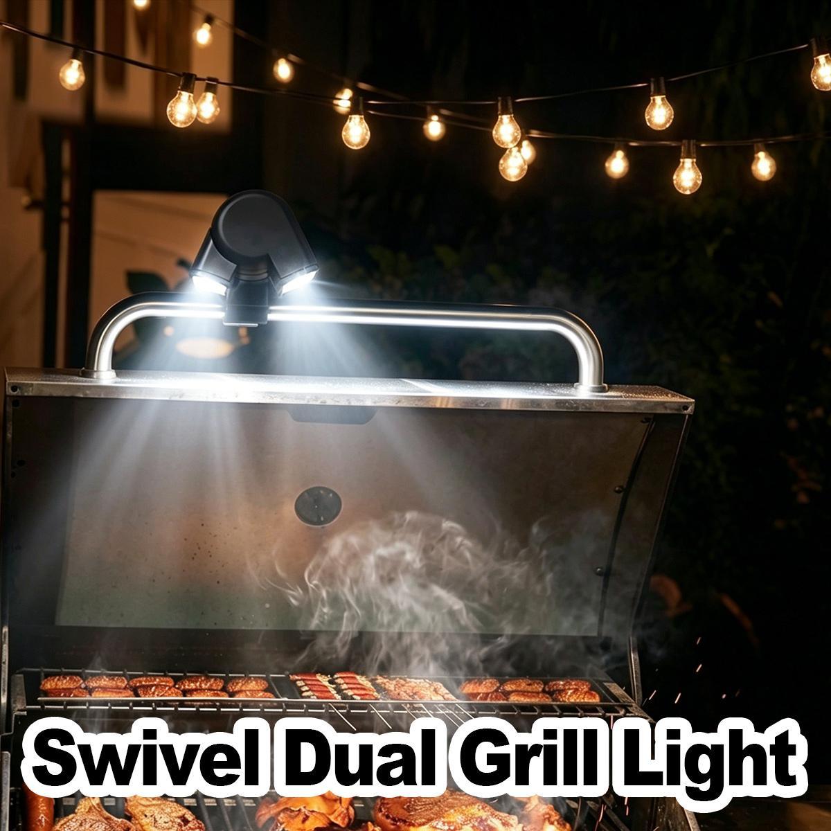 Outdoor Power Grill - LED Dual Head Grill Light Battery
