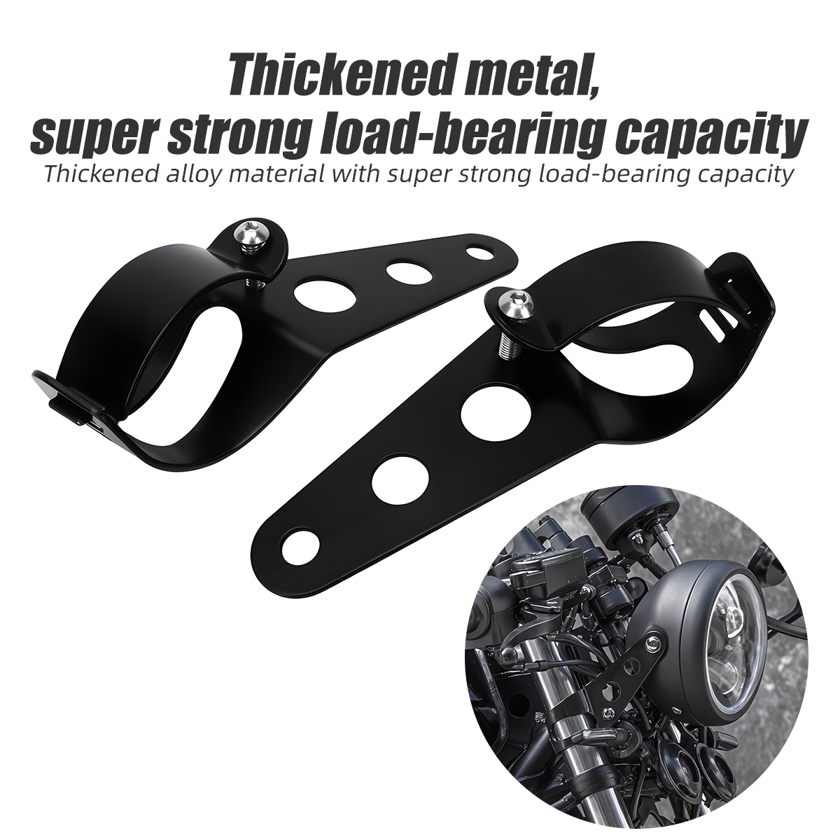 Outdoor Power Usa - Universal Motorcycle Headlight Mount Bracket 28-36mm