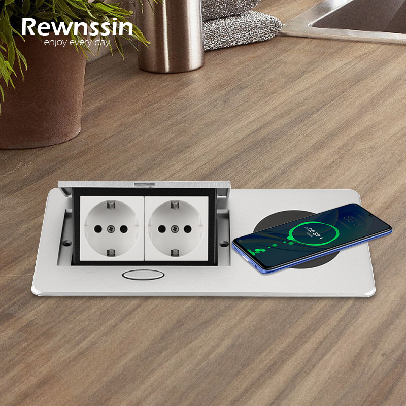 Outdoor Usb Power Strip - EU pop-up, embedded desktop office socket,