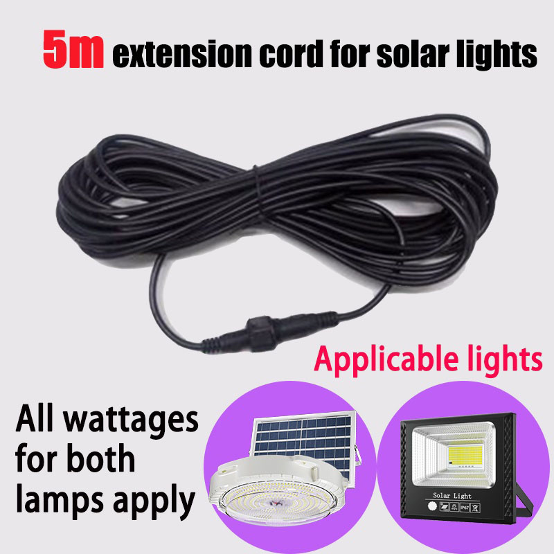Extension Cord Outdoor - 5m Double hole Plug Led Solar