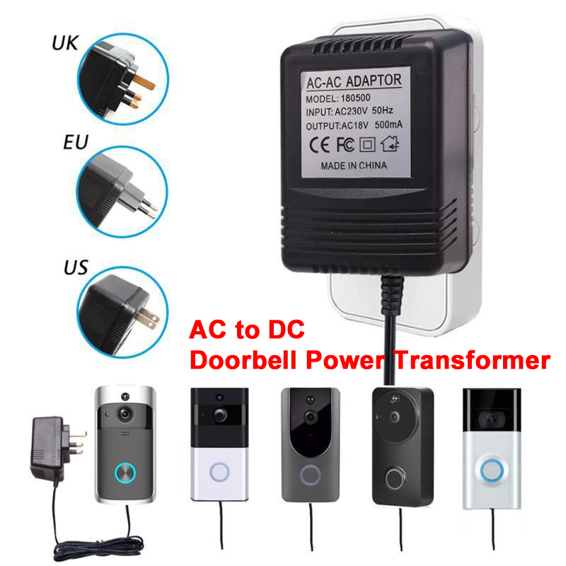 Outdoor Power Adapter Ring - US UK EU Plug 18V AC