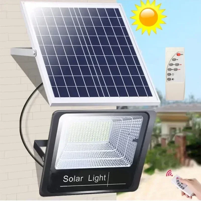 Outdoor Power Line - 30W/60W/100W200W Solar Flood Lights Remote Control