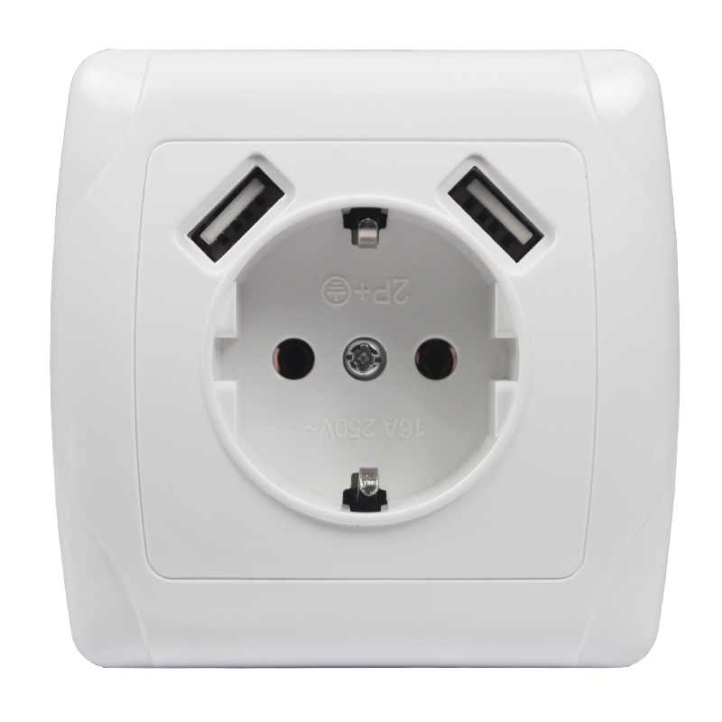 Outdoor Usb Power Strip - Wall electronic socket 5V2A eu standard