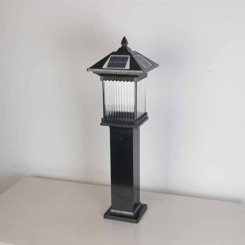 Outdoor Power Block - Modern Solar Powered Lawn Light Outdoor
