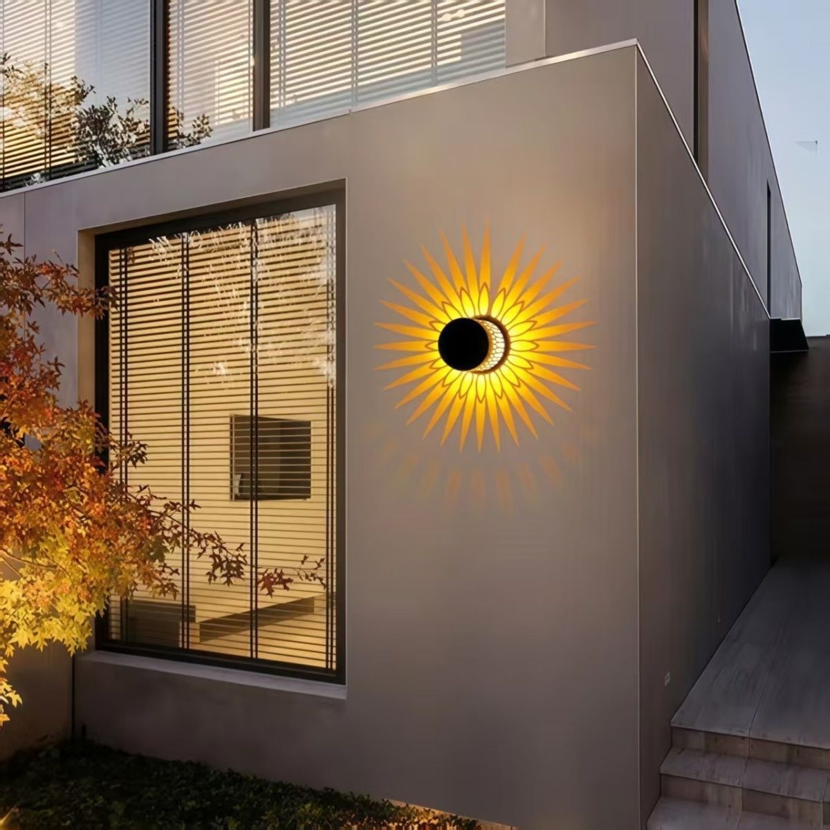 Outdoor Power Meter - Solar Powered Sensor Garden Light Waterproof