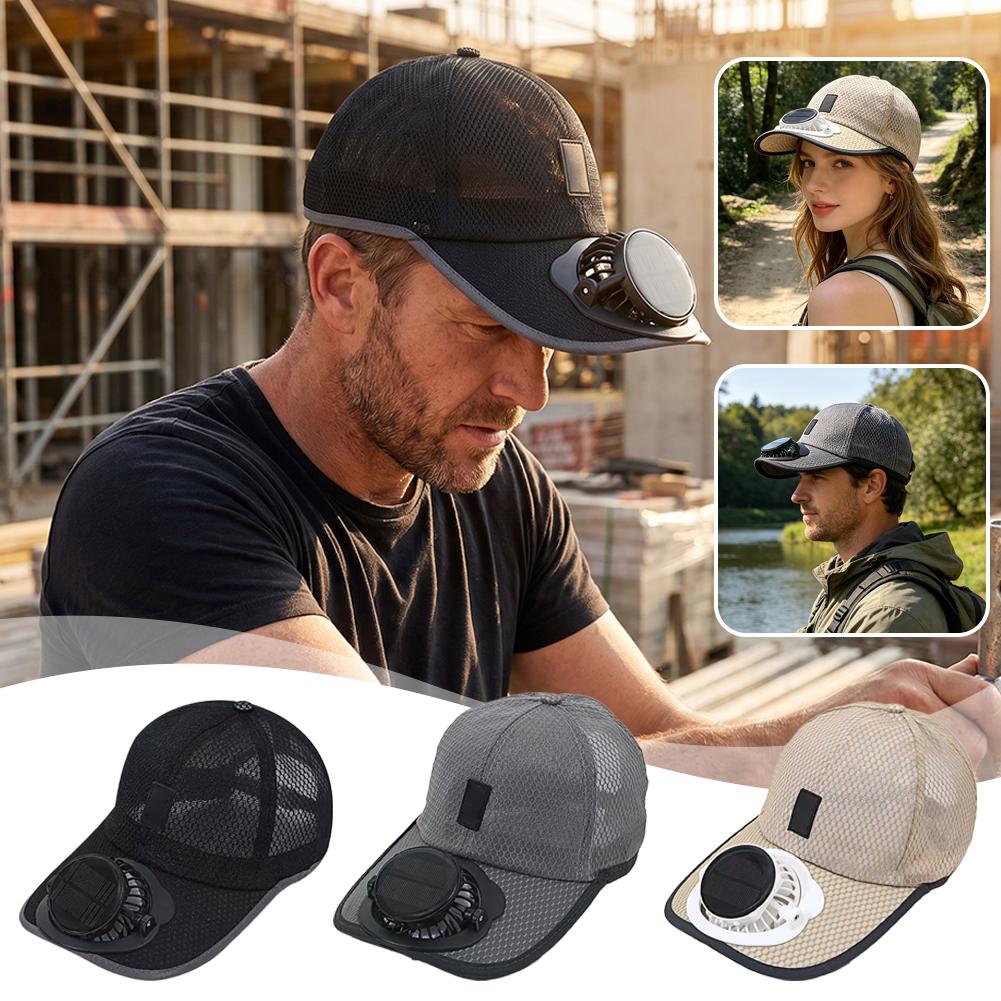Unisex Solar Powered Fan Hat U - Outdoor Power Block ulasan dan harga