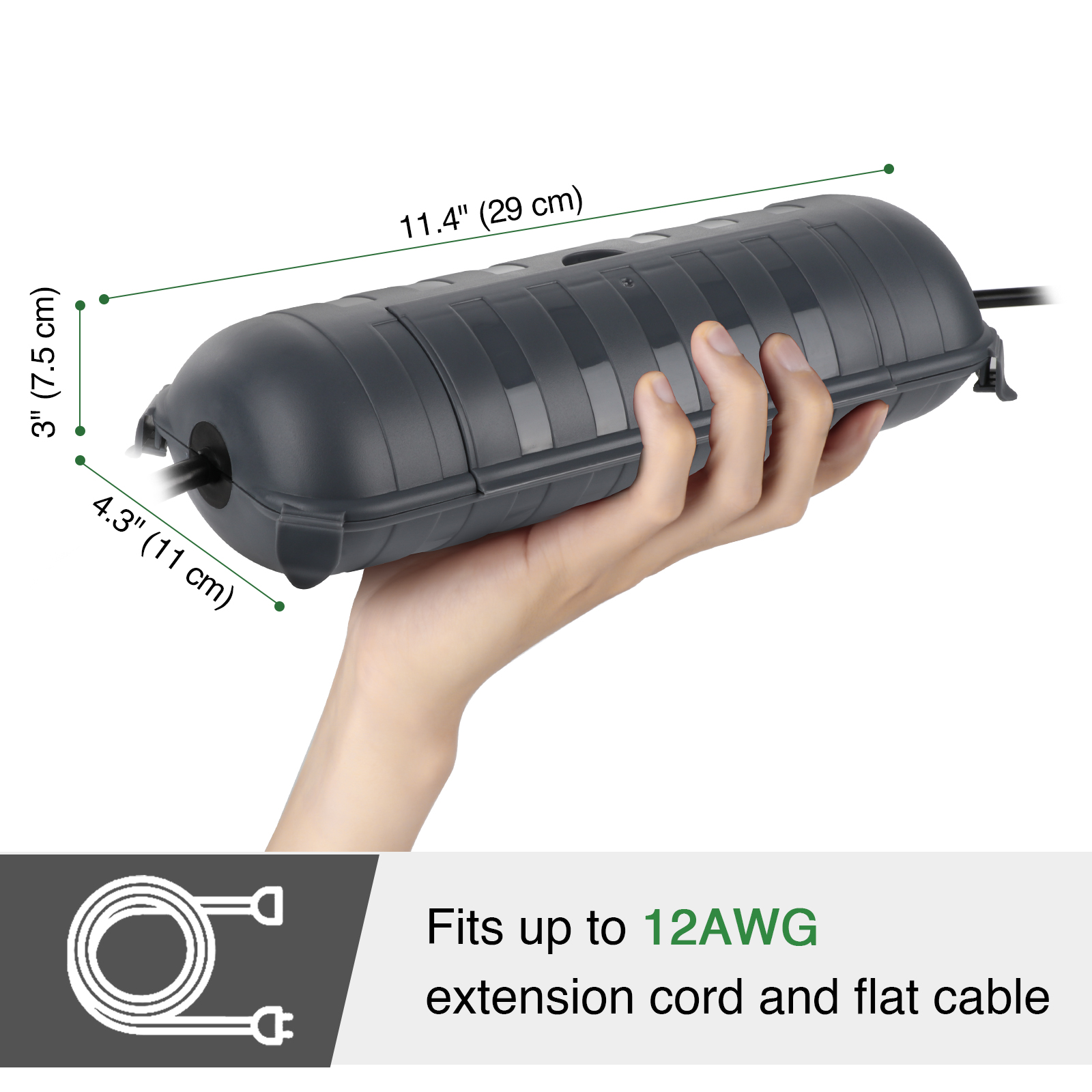 Large Weatherproof Outdoor Ele - Extension Cord Outdoor ulasan dan harga