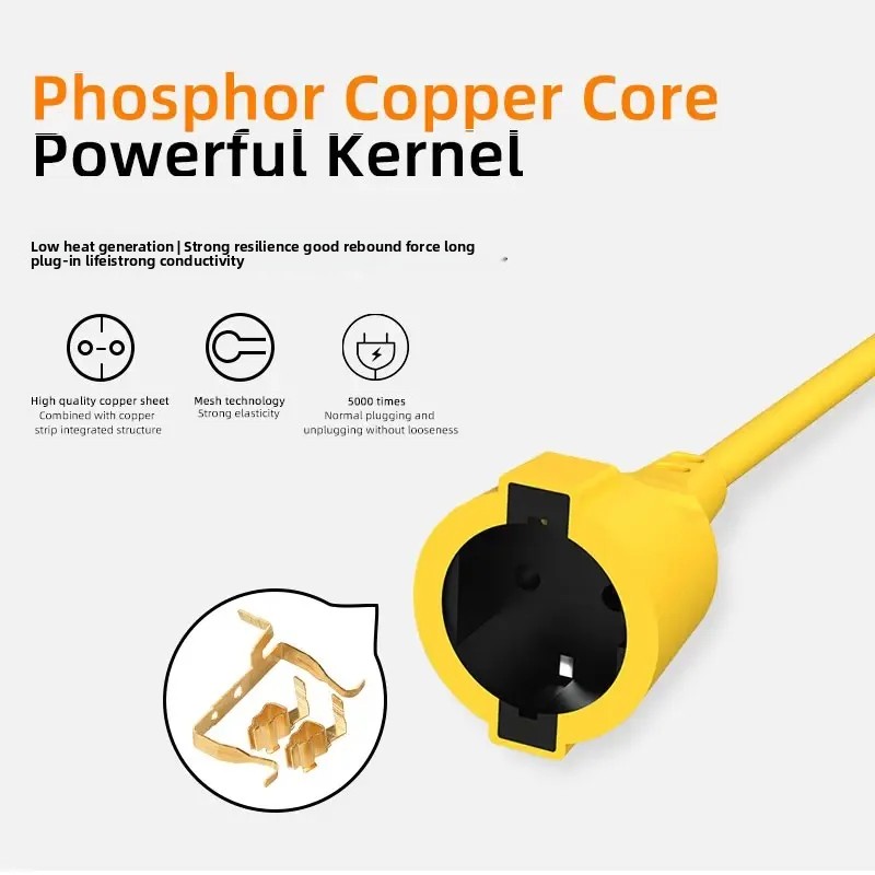 16A EU Schuko Power Strip 4KW  - Extension Cord Outdoor ulasan dan harga