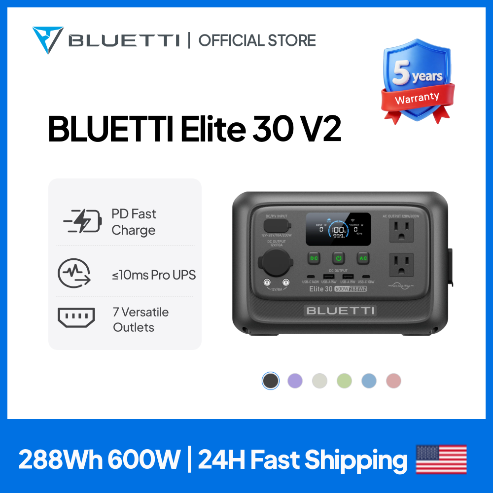【Renew】BLUETTI Elite 30 V2 Por - Outdoor Power Generator ulasan dan harga