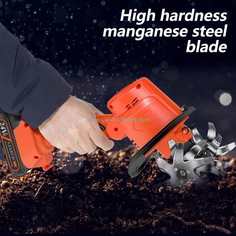E74E Cordless Mini Tiller 21V  - Garden Tiller Mini ulasan dan harga