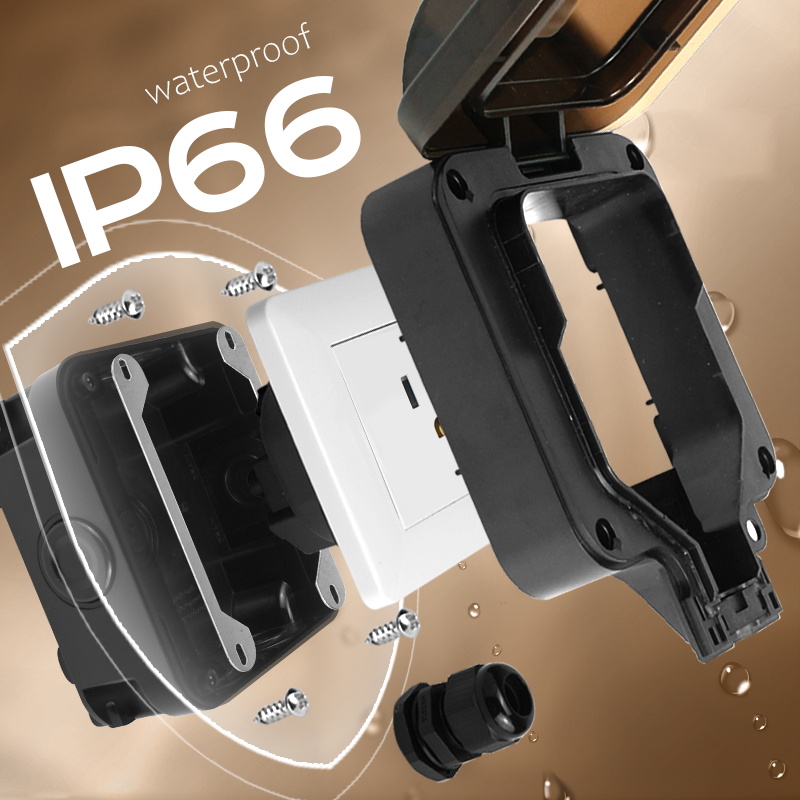 Avoir IP66 Wall Waterproof Soc - Outdoor Usb Power Strip ulasan dan harga