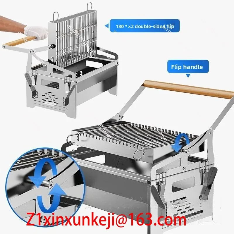 Flip Charcoal Barbecue Grill H - Outdoor Power Grill ulasan dan harga