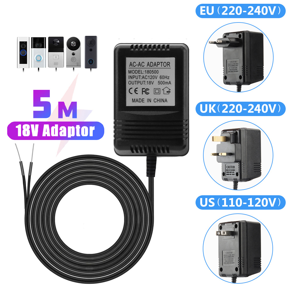 US UK EU Plug 18V AC to DC Tra - Outdoor Power Adapter Ring ulasan dan harga