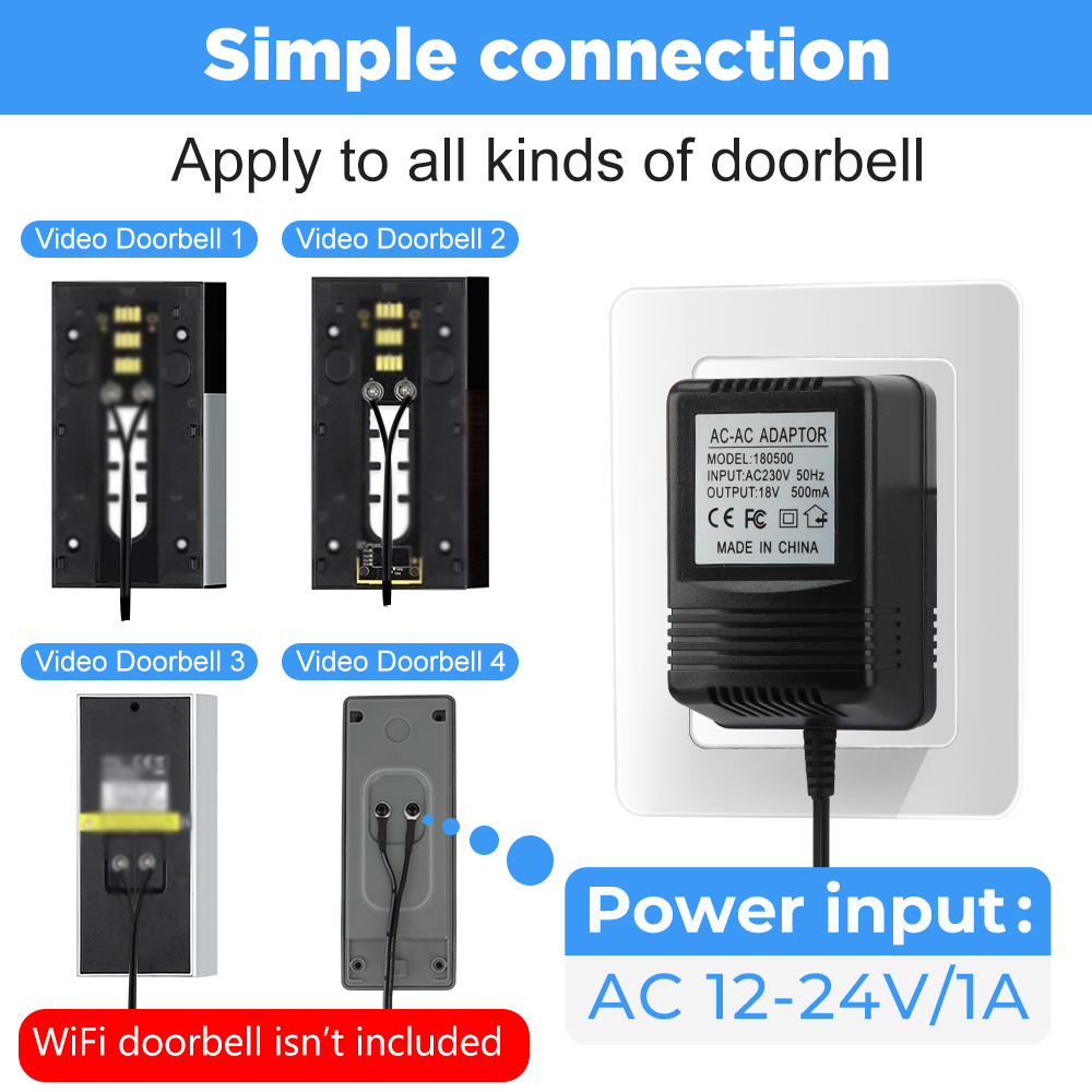 US UK EU Plug 18V AC to DC Tra - Outdoor Power Adapter Ring ulasan dan harga