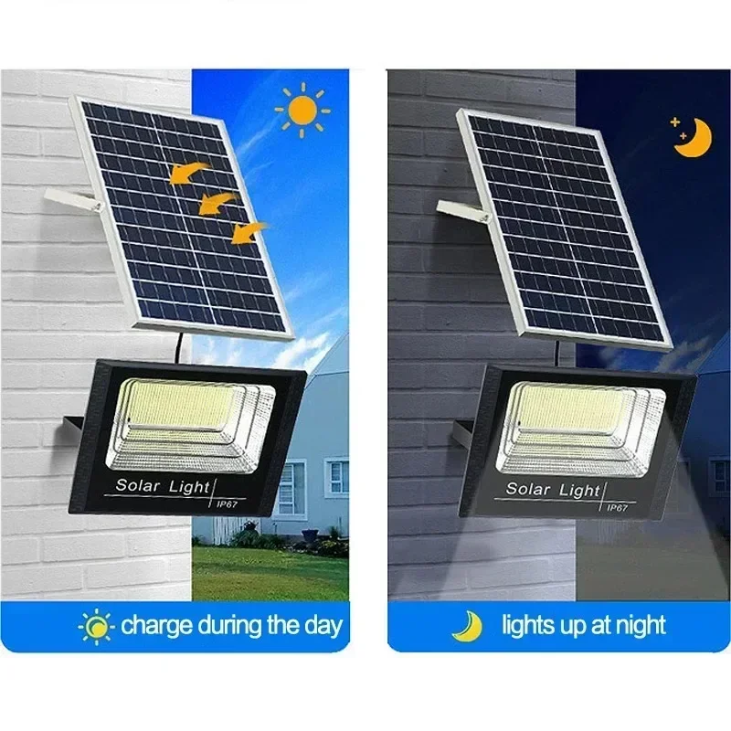 30W/60W/100W200W Solar Flood L - Outdoor Power Line ulasan dan harga