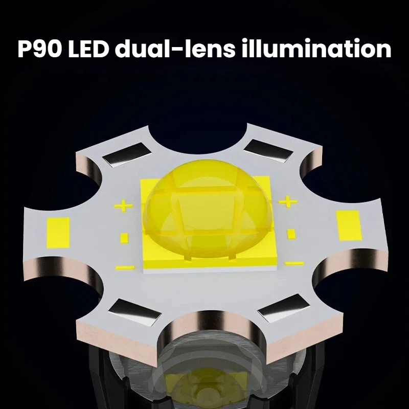 High-power P90 LED Flashlight  - Outdoor Power Meter ulasan dan harga