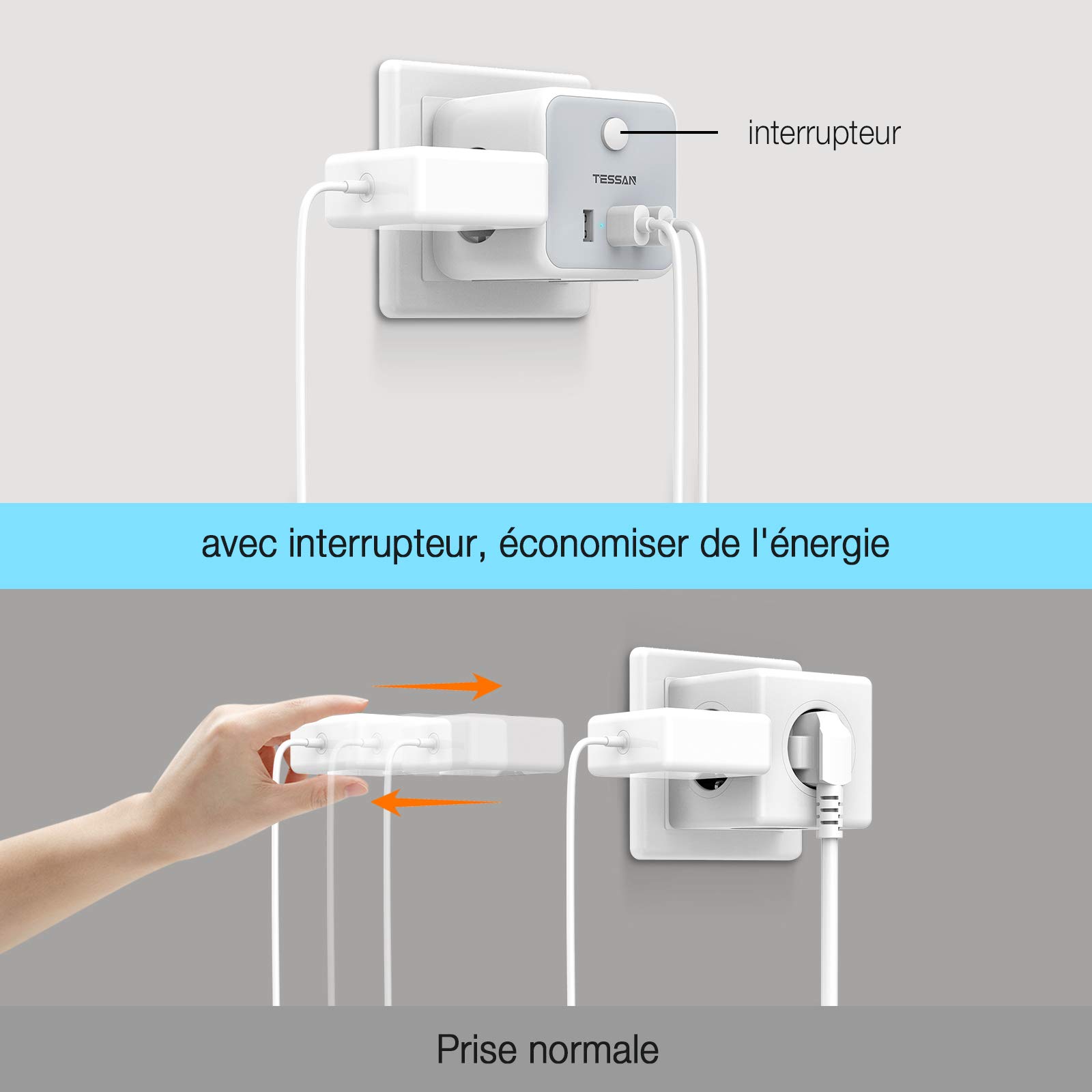 TESSAN European Korea Plug Ele - Outdoor Usb Power Strip ulasan dan harga