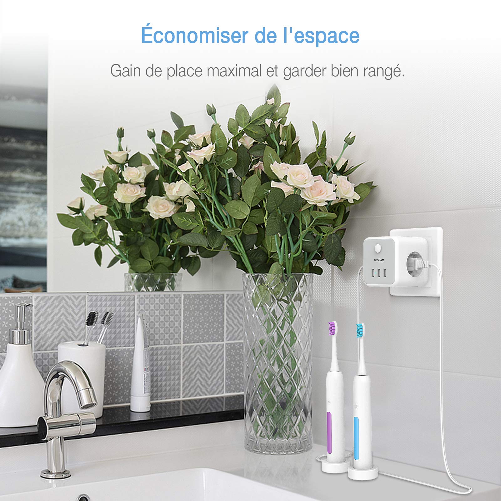 TESSAN European Korea Plug Ele - Outdoor Usb Power Strip ulasan dan harga