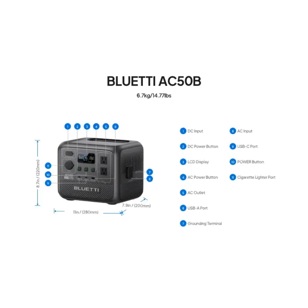 BLUETTI AC50B Portable Power S - Outdoor Power Usa ulasan dan harga