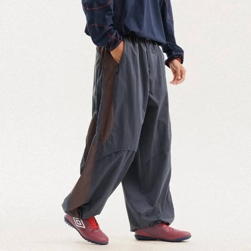 Men Color Block Wide Leg Pants - Outdoor Power Block ulasan dan harga
