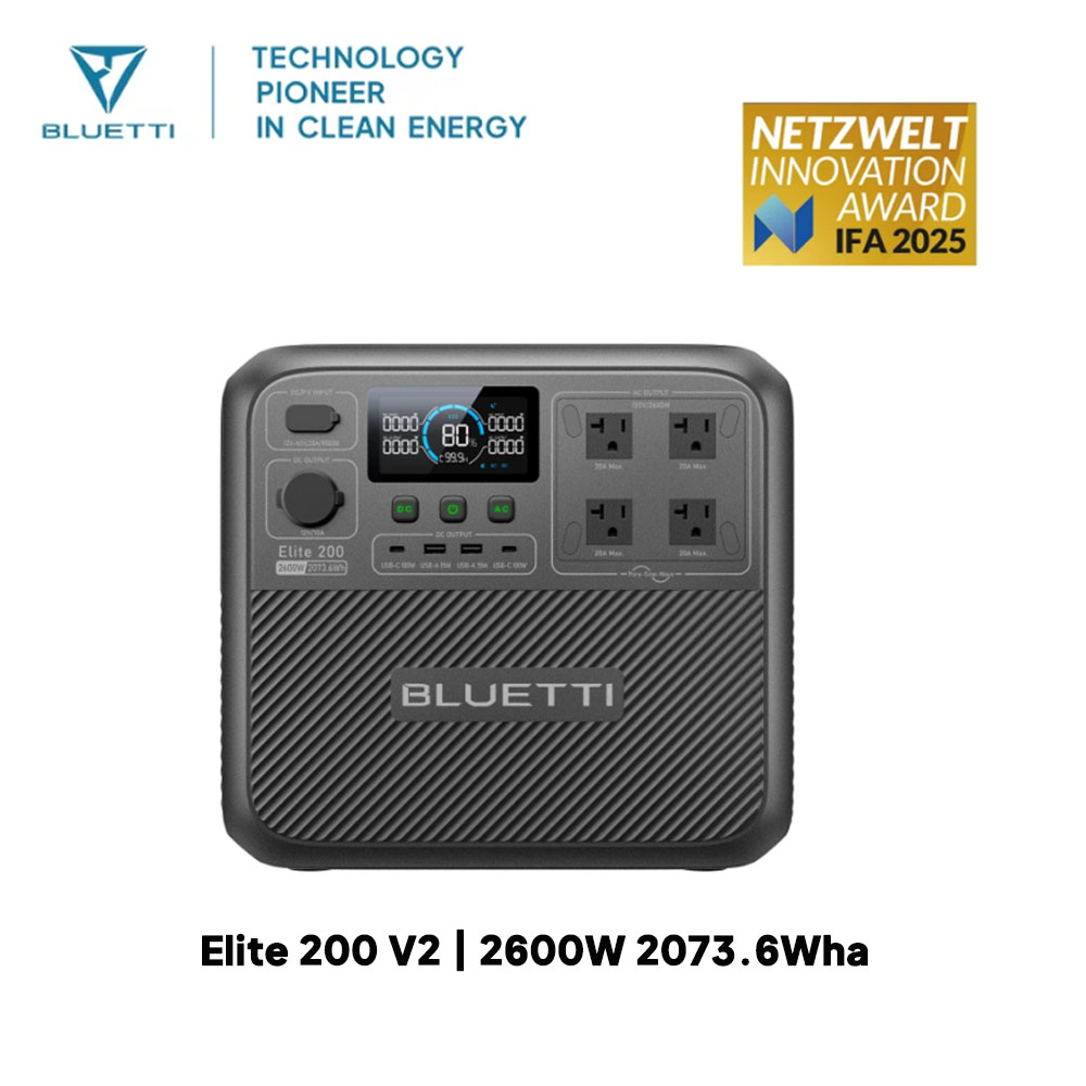 【Renew】BLUETTI Elite 200 V2 Po - Outdoor Power Generator ulasan dan harga