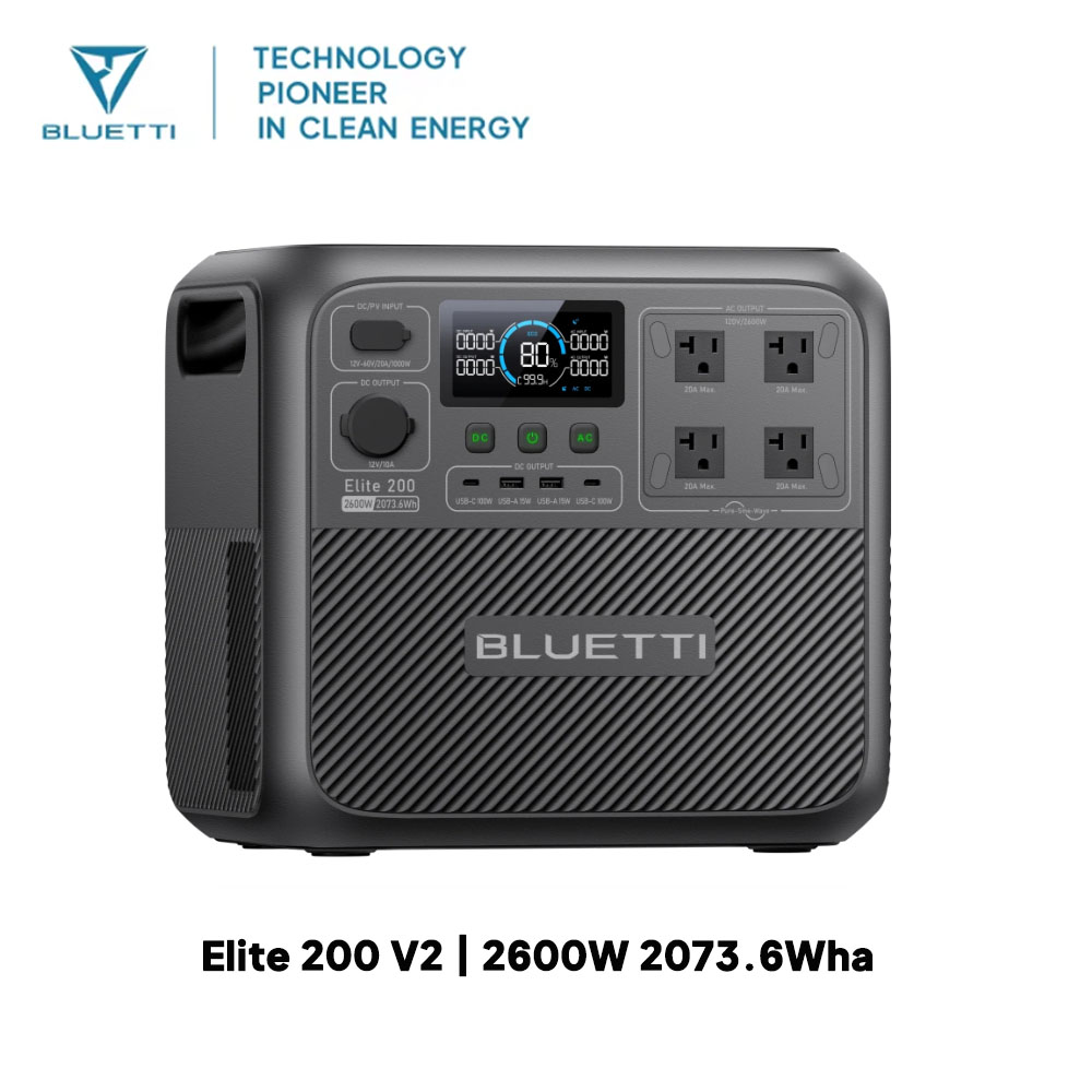 【Renew】BLUETTI Elite 200 V2 Po - Outdoor Power Generator ulasan dan harga