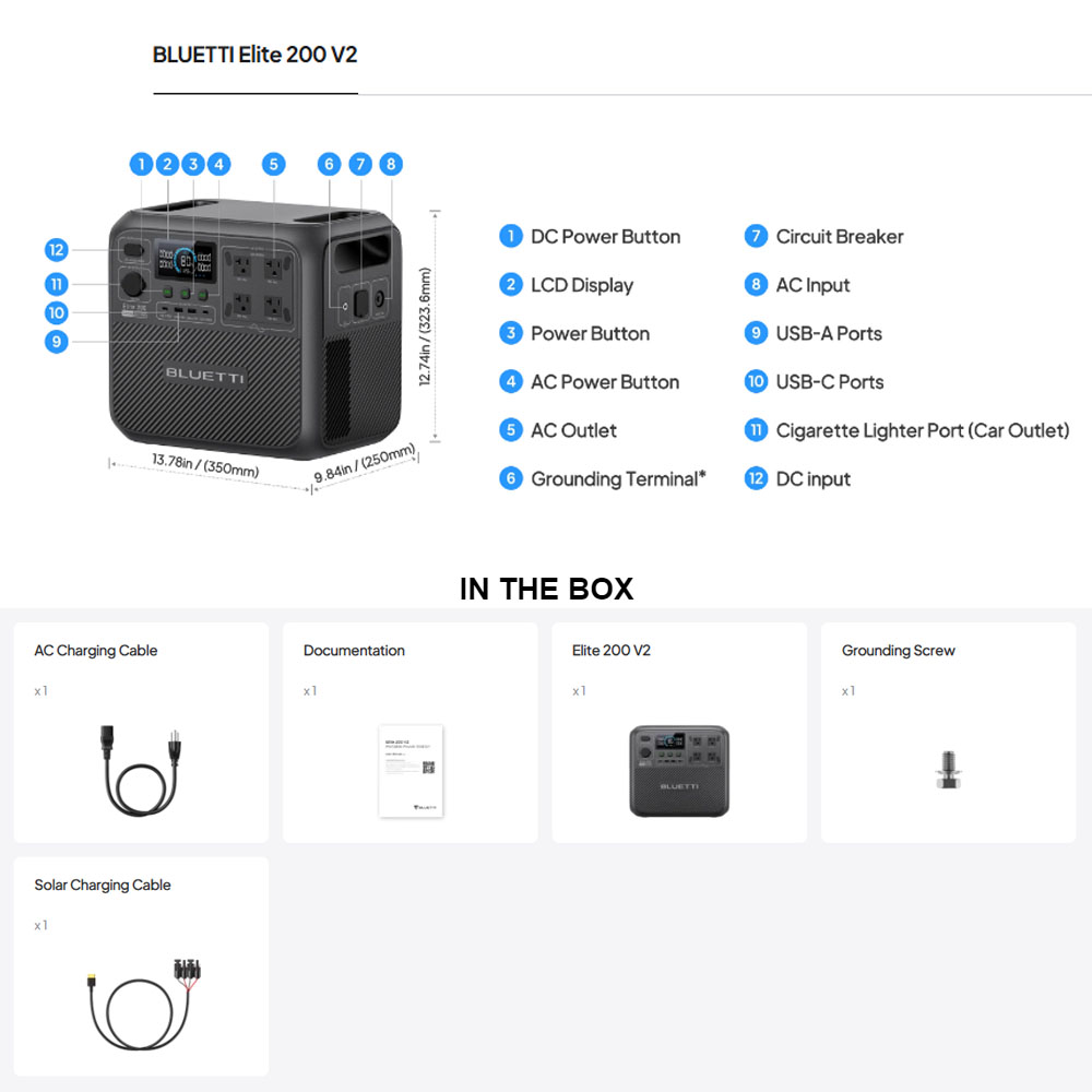 【Renew】BLUETTI Elite 200 V2 Po - Outdoor Power Generator ulasan dan harga