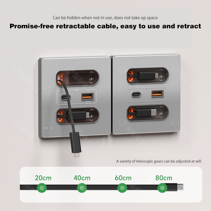 Anssin 12w Universal Wall Pane - Outdoor Usb Power Strip ulasan dan harga