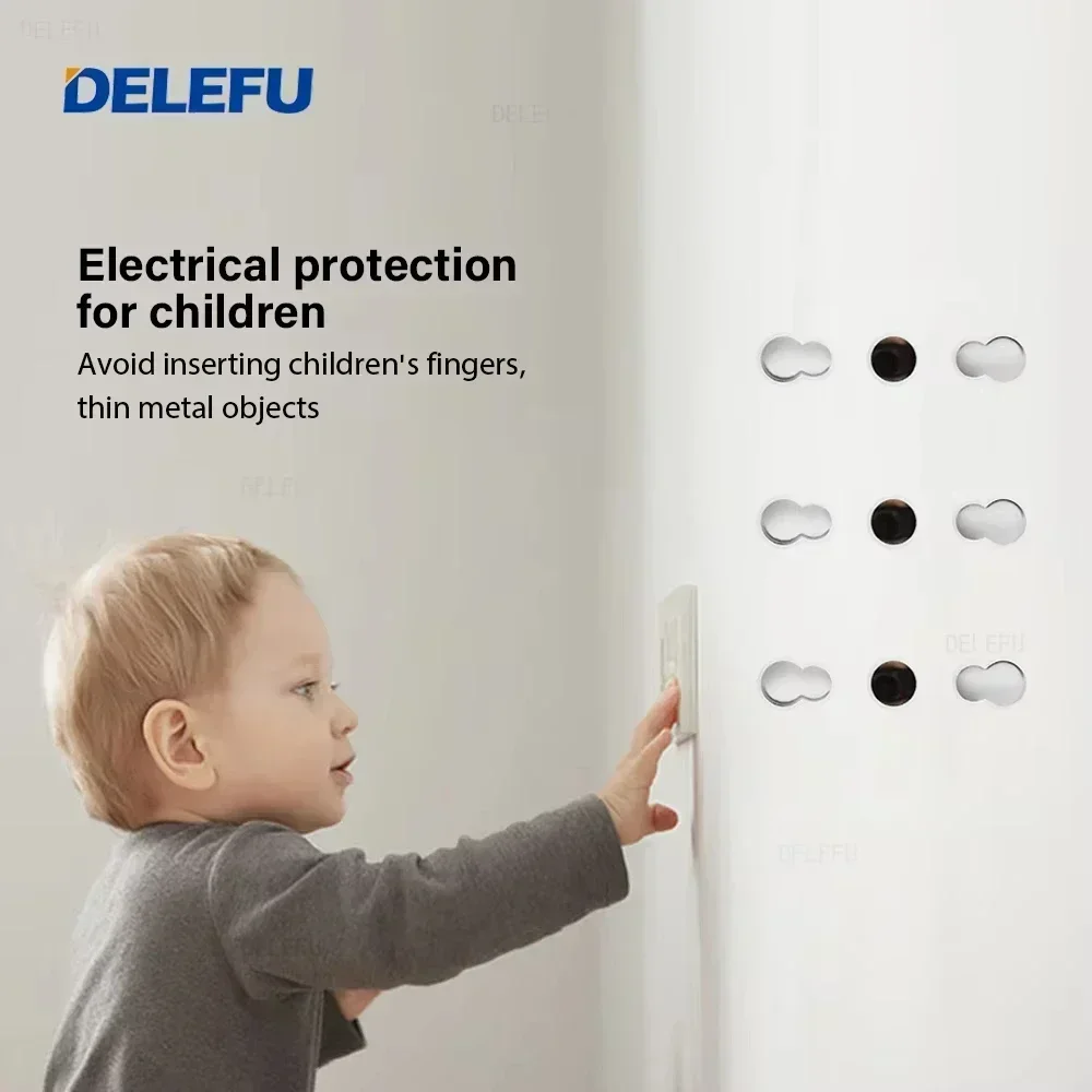 DELEFU Grey Tempered Glass Ita - Outdoor Usb Power Strip ulasan dan harga