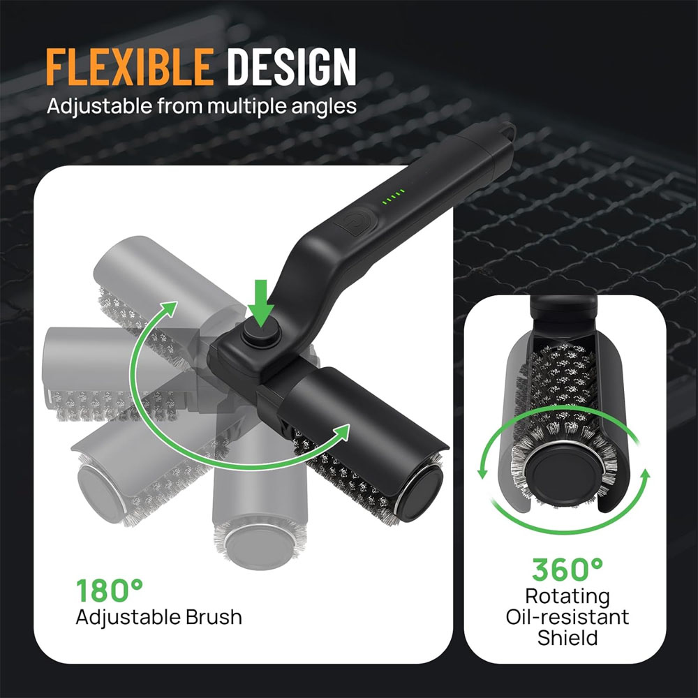 Electric Grill Brush Rechargea - Outdoor Power Brush ulasan dan harga
